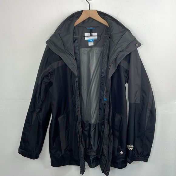 Columbia Men’s Whirlibird Omnitech Interchangeable Jacket size Medium Black - Picture 2 of 14